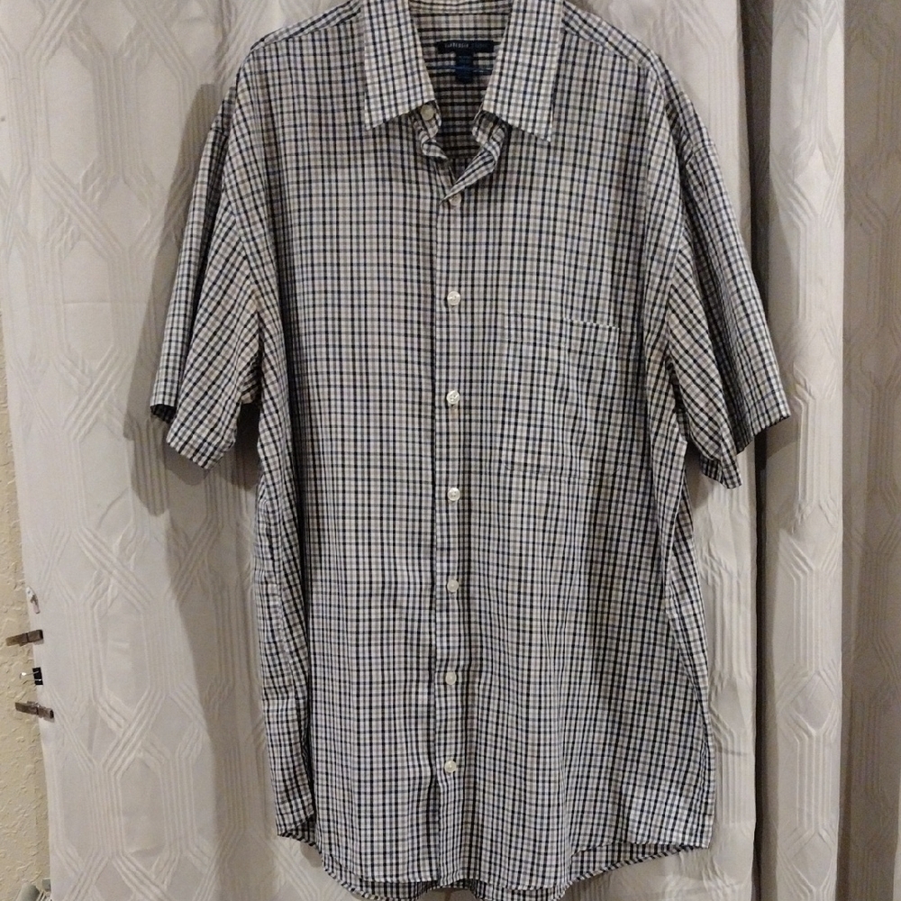 Van Heusen Black and White Plaid Shirt